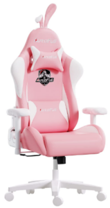 pink gaming chair with bunny ears