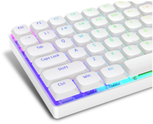 white RGB Backlit low profile keycaps