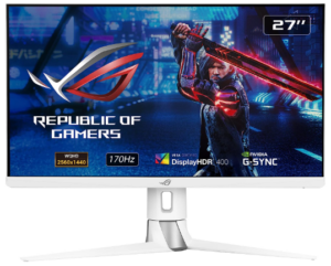 white gaming monitor